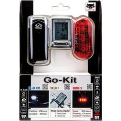 CatEye Go Kit (EL135 Headlight/Velo 7 Computer/Omni 3 Taillight)